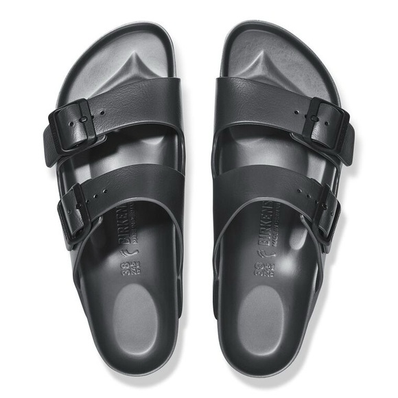 Birkenstock Grey Arizona Essentials Double Buckle Sandals - Picture 1 of 8